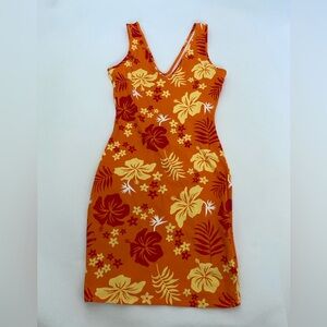 floral bodycon mini dress